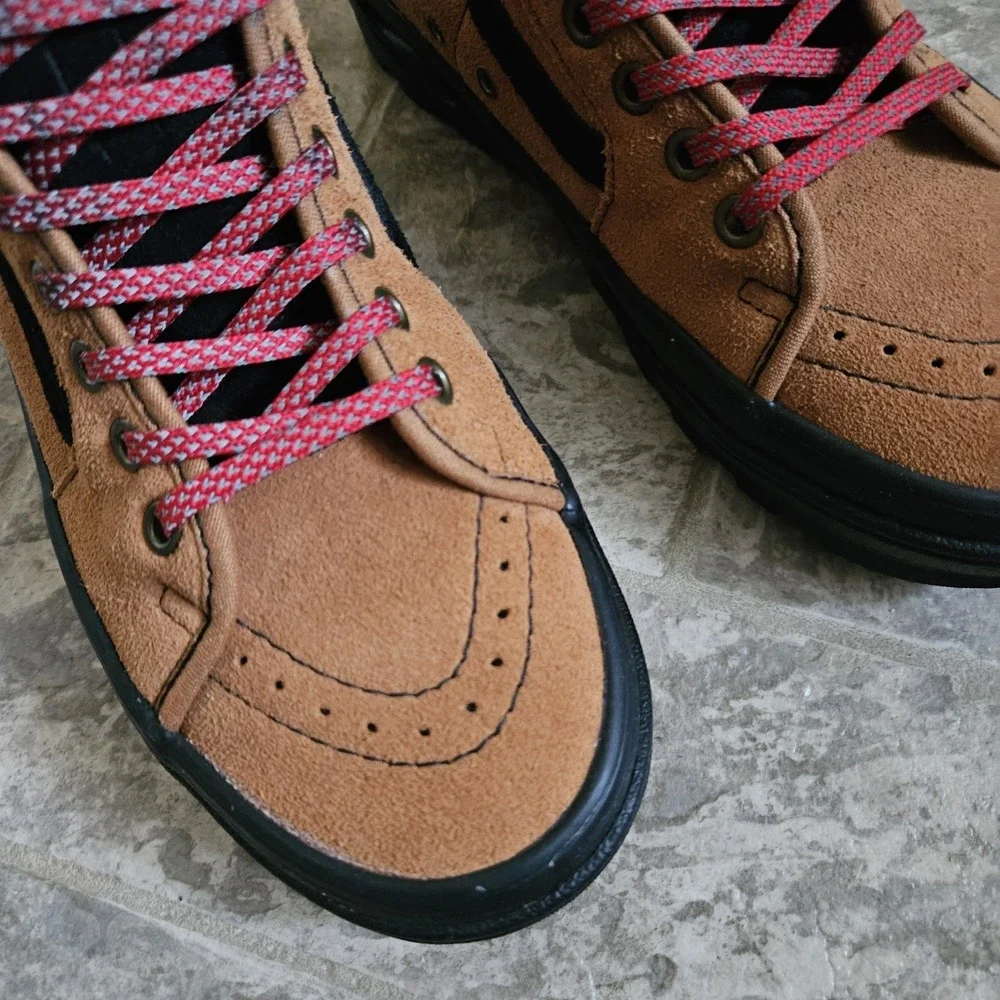 Vans Off The Wall Sentry‎ SK8-Hi Hiker Shoe Suede Brown/black men's 6 womens 7.5 - Picture 3 of 9